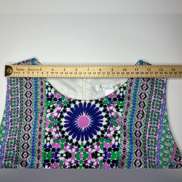 London Times Womens 16W Preppy Coastal Pink Green Purple‎ White Print Dress - Picture 7 of 15